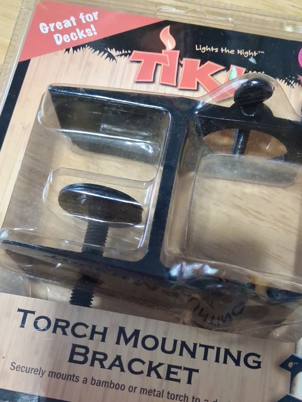 TIKI Black Torch Mounting Bracket for Decks